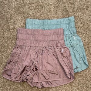 FP Movement by Free People Athletic Shorts in Mauve and Teal